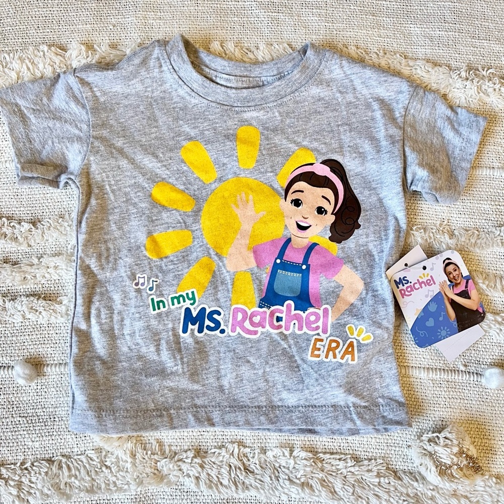 In My Ms Rachel Era grey cotton baby t-shirt size 12 months